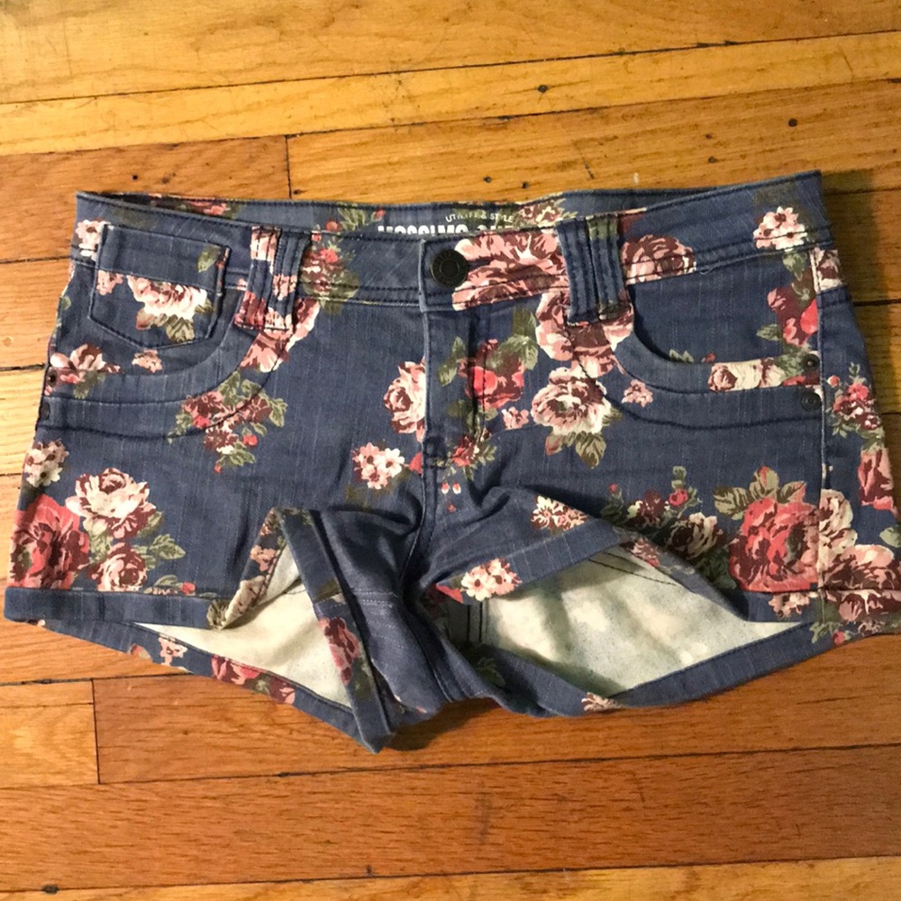 Floral Jean Shorts